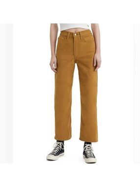 LEVIS WOMEN'S CORDUROY RIBCAGE STRAIGHT ANKLE SZ 24 X 27